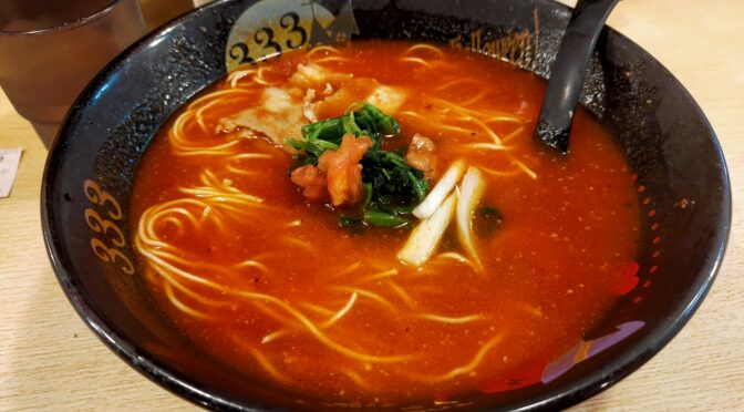 博多の元祖トマトラーメンを食べてきました。酸味が抜群!!